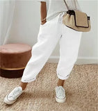 Cotton And Linen Solid Color Casual