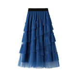 Cake Skirt Women 2025 Spring And Autumn High-Waist Thinness In Super Fire Mesh Skirt In The Long Skirt