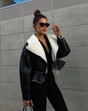 Autumn And Winter New Short-Term Collar Fashion Korean Version Of Women's Long-Sleeved Pure Color