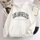 New Zipper Hoodie Los Angeles California Coat