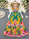 High-End Socialite Temperament Short-Sleeved Lapel Waist Show Thin A-Character Printed Shirt