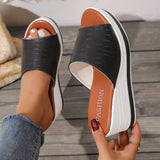 New Fashion Fish Mouth Slope And Fashion Casual Large-Size Women's Type Cold Slippers