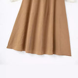 New Spring Dress With Collar And Bare Back Is