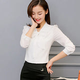 The White Shirt With Long Sleeves Of The New Korean Women's Dress In Spring And Summer Of
