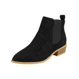 Women's Boots New Square With Large Size Women's Boots Velvet Fashion Boots Side Zippered Tips Short