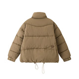 Short Money Three Button Cotton-Padded Clothes Show Thin Warm Coat Korean Version Leisure Autumn Winter Loose Fashion Versatile Small-Outfit