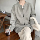 Zingj Winter New Style Lazy Wind Knit Cardigan Female Loose Soft Waxy Large Size Sweater Coat Design Feeling Jacket