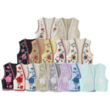 New Simple Embroidered Cardigan Vest