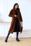 Zingj Hot Style Autumn And Winter Simple Double Breasted Long Sleeve Lapel Button Wool Coat