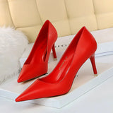 Zingj Korean Version Of Fashion Simple Women's Shoes Show Thin High Heels Fine Heel Super High Heel Shallow Mouth