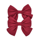 Lovely Baby Girls Print Flower Bohemian Style Bow BB Hair Clips Headwear Children Cute Cotton Hairpins Hair