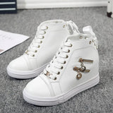 Autumn And Winter New Style Heightened Women's Shoes Korean Version Of Small White Shoes Female Students Single Shoes Leisure Sports Shoes All Kinds Of Short