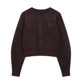 Buckle Knitted Jacket Stew Half Skirt In Autumn And