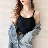 Zingj Knitted Waistband Vest For Women Wearing Summer Suits And Underwear Online Celebrity Sexy Top