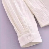 Spring 2024 Lotus Leaf Shirt Lapel Single-Breasted Shirt