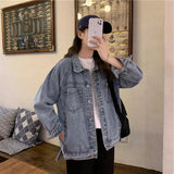 Zingj Style Denim Jacket Women's Versatile Comfort Fall 2024 New Simple Fashion Ins Fashion Jacket Jacket-Outfit