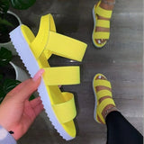 New Set Of Feet Tight With Flat Sandals Women's Large Size Wish De-Toed Beach