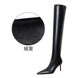 Zingj Fashion Simple Thin Heel High Heel Pointed Winter Sexy Nightclub Show Slender Over The Knee