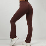 Zingj Nude Elastic Sports Lulu Peach Hip Horn Yoga Pants Show Slim Dance Training Running Sports Fitness Pants-Outfit