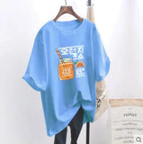 casual women's T-shirt Ulzzang streetwear Kawai fruit print T-shirt Korean shirt Harajuku short-sleeved camiseta