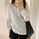 Version Of Loose Casual Long-Sleeved Sweater Women's Autumn New Solid Color Lazy Style All-Inclusive