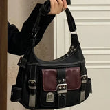 90s Vintage Pu Leather Y2K Crossbody Bag-Outfit