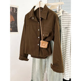 Retro Red Thin Shirt Coat Women's Spring And Autumn Design Small Shirt Casual Loose Long-Sleeved