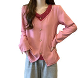 Zingj Size Fat Mm Cover Belly Autumn Women's T-Shirt Inside The Design Feeling False Two Long Sleeve Bottom Shirt Cover Flesh Show Thin Top-Outfit