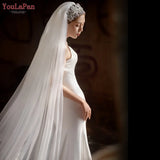YouLaPan V30 2 Tier Cathedral Wedding Veil 3 Metre Long Wedding Veils Elegant Wedding