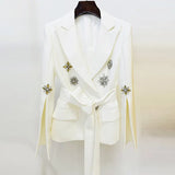 New Star Fashion Heavy Industry Nails Studded Belt Suit Jacket