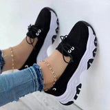Single Shoes For Women's 2023 Spring And Autumn New Round-Head, Thick-Soled, Low-Heeled, Flat-Soled Leisure Sports