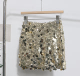Shooting Heavy Industry Glitter Bling Bling Dress Babes Night Shop High-Waisted Ass A Short Skirt