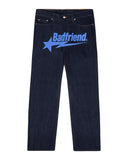 Jeans Badfriend Letter Printed Pants Hip-Hop Baggy Jeans Original Old-Fashioned Punk Street