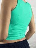 Gothic Screen Print Crop Tank Top- Outfit