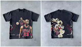 Hip Hop T-Shirt Harajuku Short T-Shirt Gothic Street Clothing Fashion Men's And Women's Punk