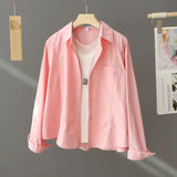 2025 Spring And Autumn New White Shirt Women Wearing Short Shirts Spring And Autumn Leisure