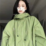 Oversize Waterproof Hooded Jacket-Outfit