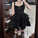 Summer 2023 New Style Short Skirt Slim Temperament Pure Black Sling Pure Desire Dress