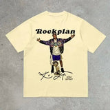 Men's T-Shirt 2024 Basketball Shirt Sports Style Short-Sleeved Cotton Print Loose T-Shirt Street Hip-Hop Blouse Short