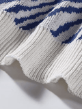 Men's Crew Neck Geometric Jacquard Knit Sweater- Outfit