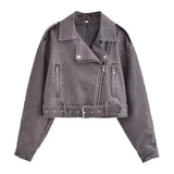 New Spring Style Skinny Leather Locomotive Jacket