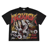 New Gothic Funny Street Trend Hip-Hop Printed High Street Casual Men's And Women's Short-Sleeved Round-Necked