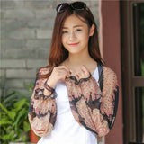 Arm Cover Summer Chiffon Shawl Driving Sleeves Sun Protection Shawl Wrap Scarf Beach Cuff Shoulder Raglan