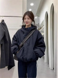 European Goods Hooded Clip Cotton Charge Coat Coat Female Design Sense Autumn Winter New Loose Show Thin Versatile Jacket Tide-Outfit