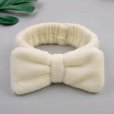 New OMG Letter Coral Fleece Wash Face Bow Hairbands For Women Girls Headbands Headwear Hair Bands Turban Hair