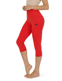 Women's Yoga Pants Large Size Seven Cents Trousers Pocket Solid Color High Waist Fitness Exercise