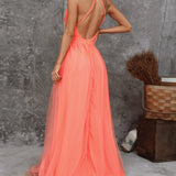 Zingj / LZS1762 New Dress Orange Sling Gauze