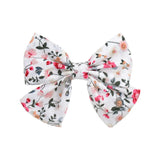 Lovely Baby Girls Print Flower Bohemian Style Bow BB Hair Clips Headwear Children Cute Cotton Hairpins Hair