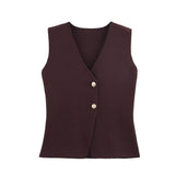 Color Knitted Vest Fashion Leisure 2025 New Women's
