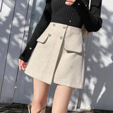 Tweed Sparkle Buttoned Mini Skirt- Outfit